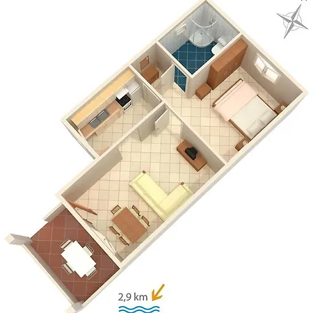 Апартаменты With Parking Space - 7420 *